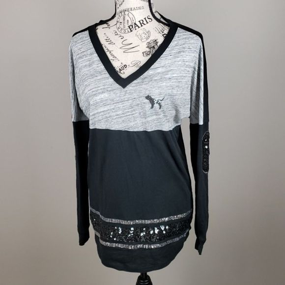 {Victoria's Secret} long sleeve sequined t - Picture 2 of 6